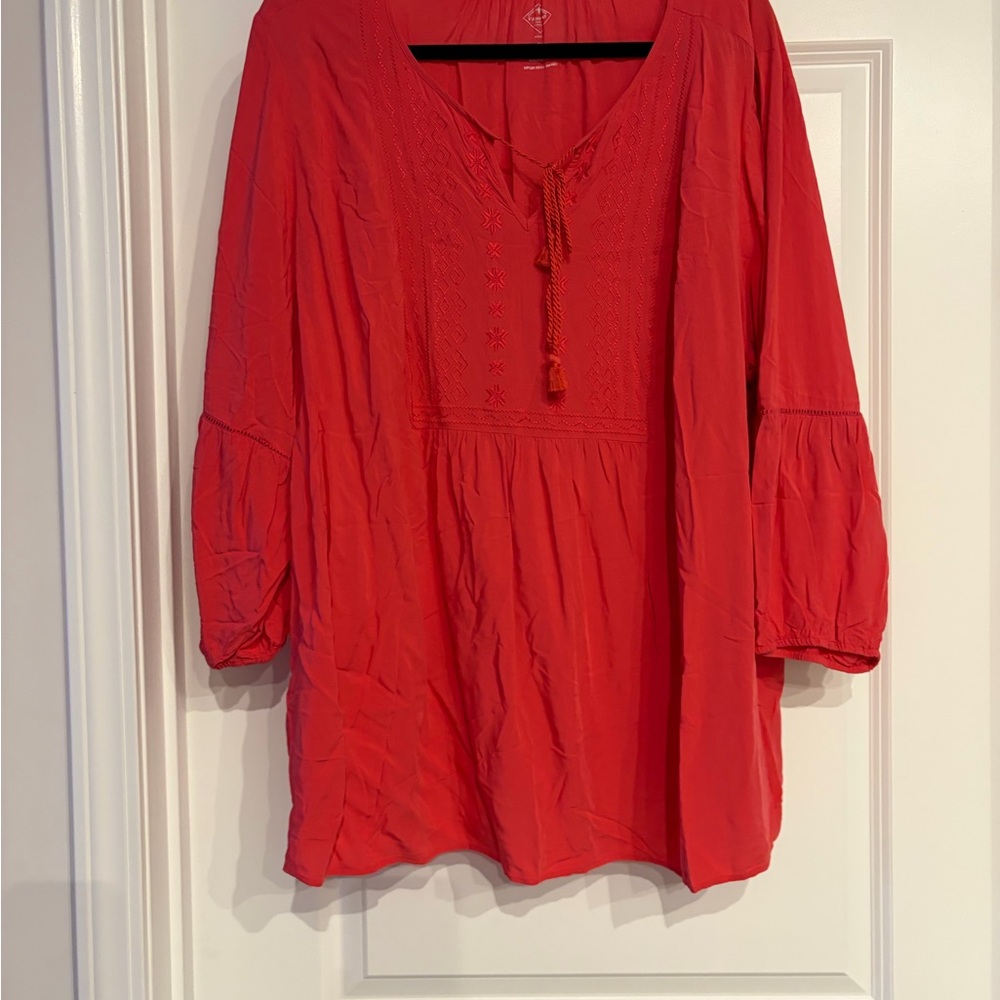 St. John's Bay Red Tunic Top